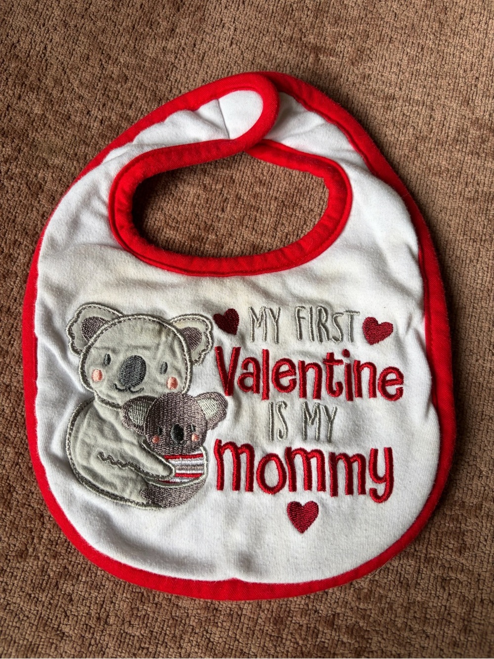First Valentines Day Bib